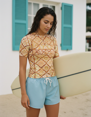 Women's Muskmelon Zellige women's short-sleeve rashguards
