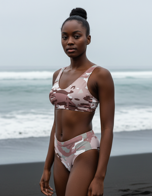 Dusty Rose Vantage High-Waisted Bikini High-Waisted Bikini — Dripper