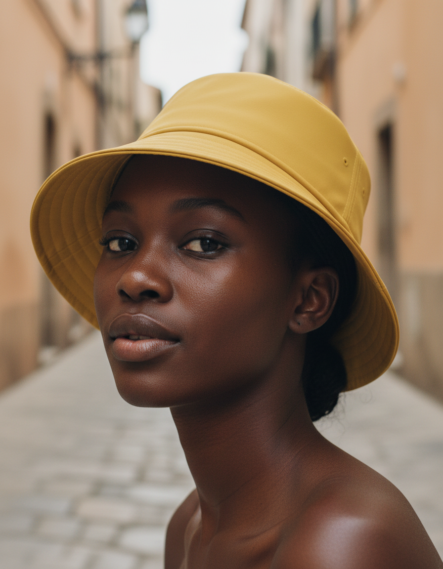 Bucket hat in Honey