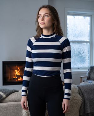 Nautical Stripe high-rise leggings