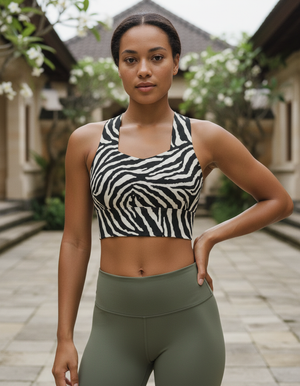 Mosaic longline sports bras