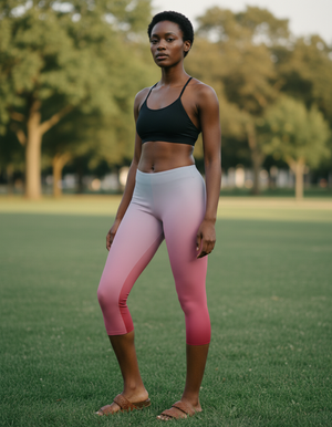 Millennial Pink Elysium Leggings Capri Leggings — Dripper
