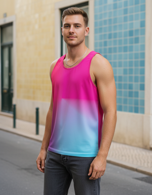 Men's Electric Fuchsia Prism men's tank tops