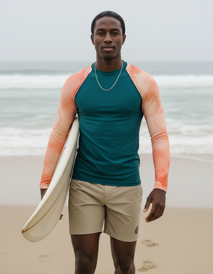 Men's Coral Mosaic men's rashguards