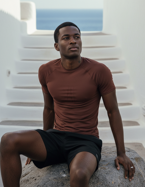 Mahogany Rash Guard Men's Rashguard — Lolekai
