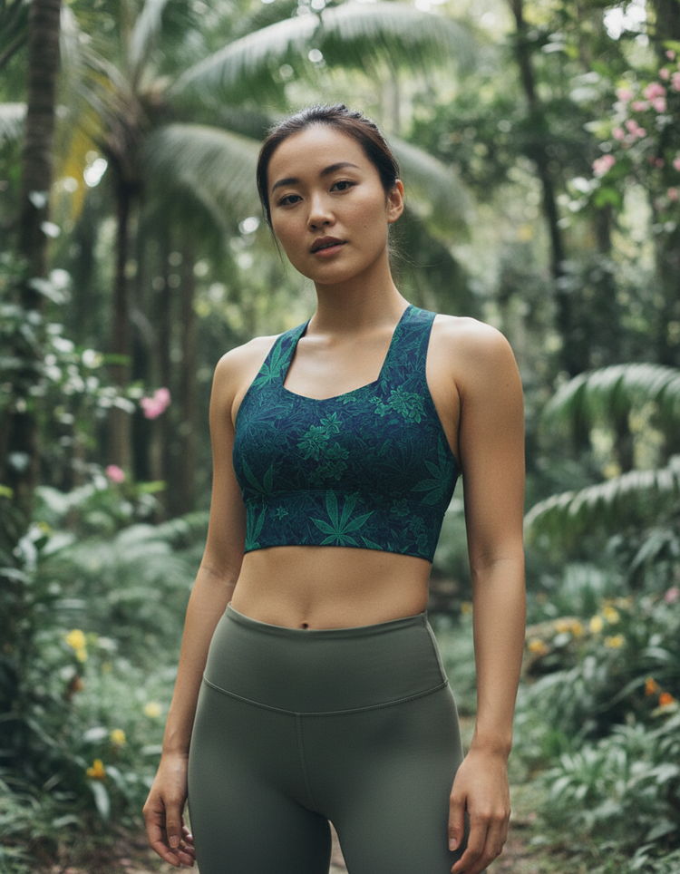 Waves of Serenity Kumo Longline Sports Bra