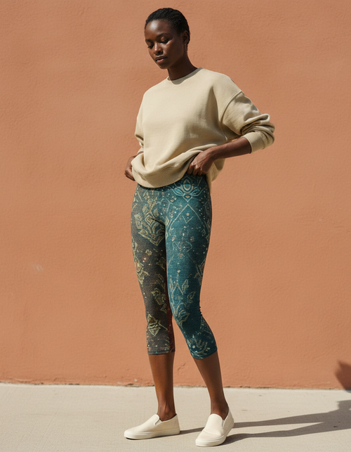 Alexandrite Rangoon Capri Leggings Capri Leggings — Dripper