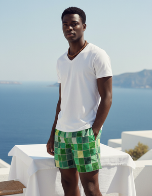 Runway Emerald Kaleido Men's Swim Trunks bikini — Dripper