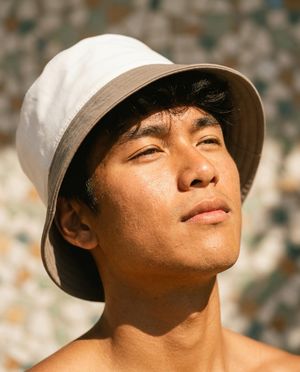 White Onyx Slate & Lilac bucket hats