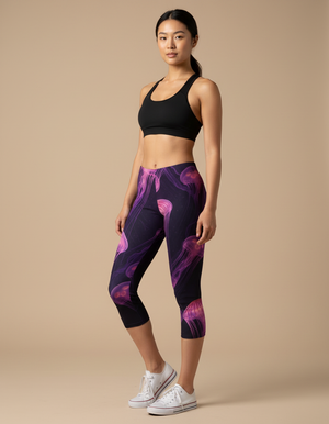 Jellyfish Collection Capri Leggings capri leggings