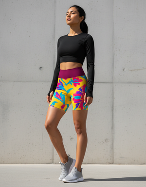 Kaleidoscope Yoga Shorts Yoga Shorts — Dripper
