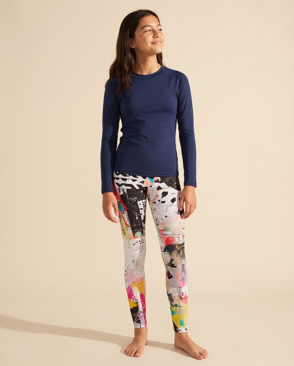 Abstract Echo Girls Youth Leggings