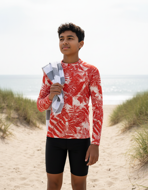 Youth Fiery Red Verdant youth rashguards