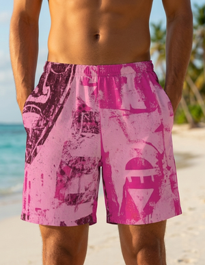 Electric Fuchsia Dusk men's swim trunks