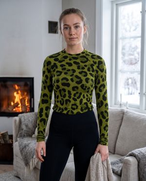 Runway Chartreuse Feline Base Layer Top bikini — Lolekai