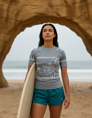 Graphite Mist Chorus Rash Guard bikini — Lolekai