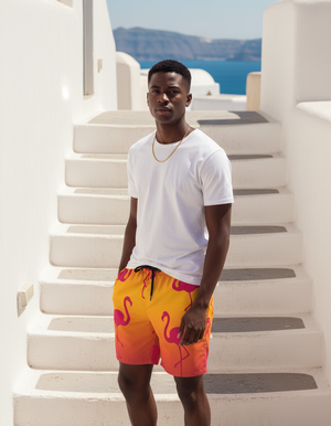 Coral men's swim trunks