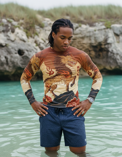 Coffee Bean Sora Rash Guard Men's Rashguard — Dripper