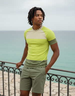 Neon Yellow Pride Rash Guard Men's Rashguard — Lolekai
