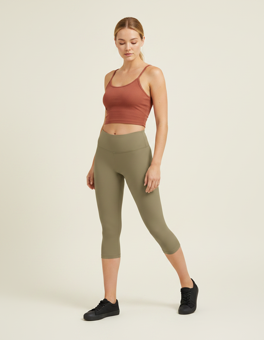 Capri Leggings in Stone