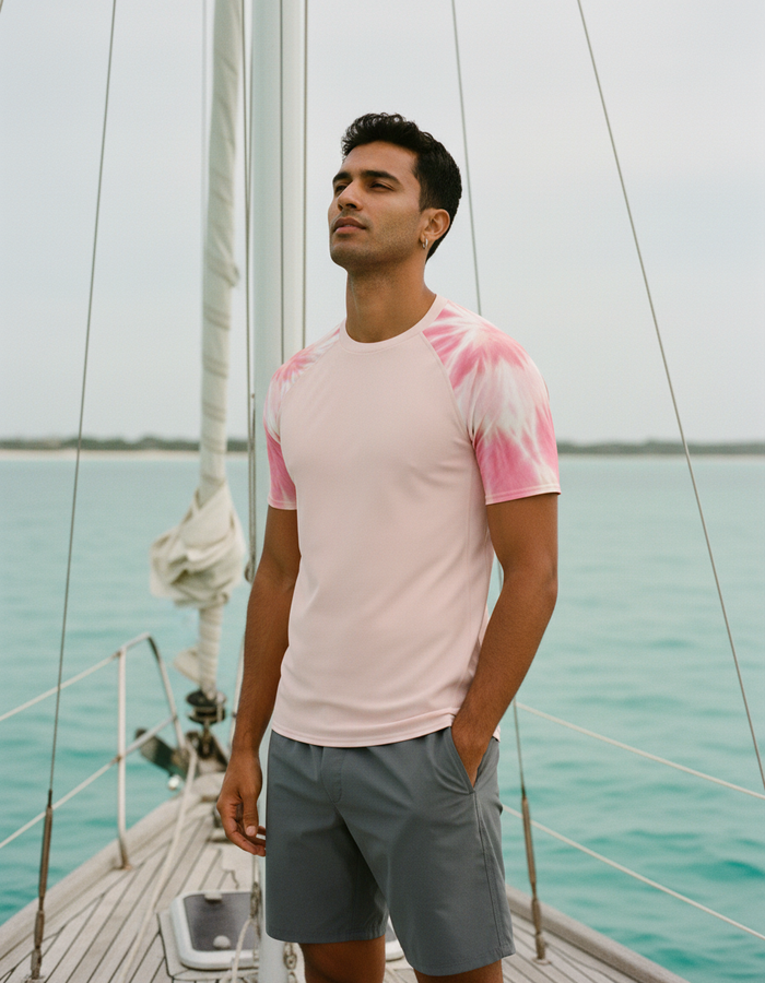 Rashguard — Men's Millennial Pink Nebula