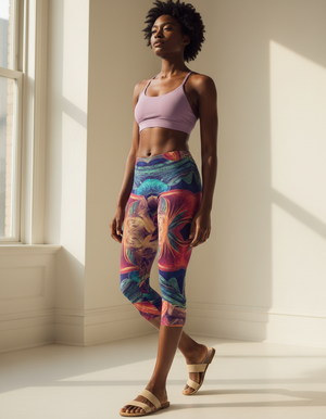 Mycelium Capri Leggings Capri Leggings — Dripper