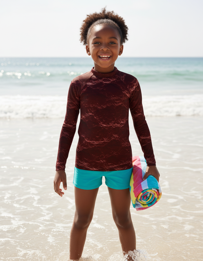Rashguard — Kids Fiery Red Eclipse