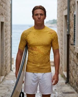Men's Yellow Ember men's rashguards