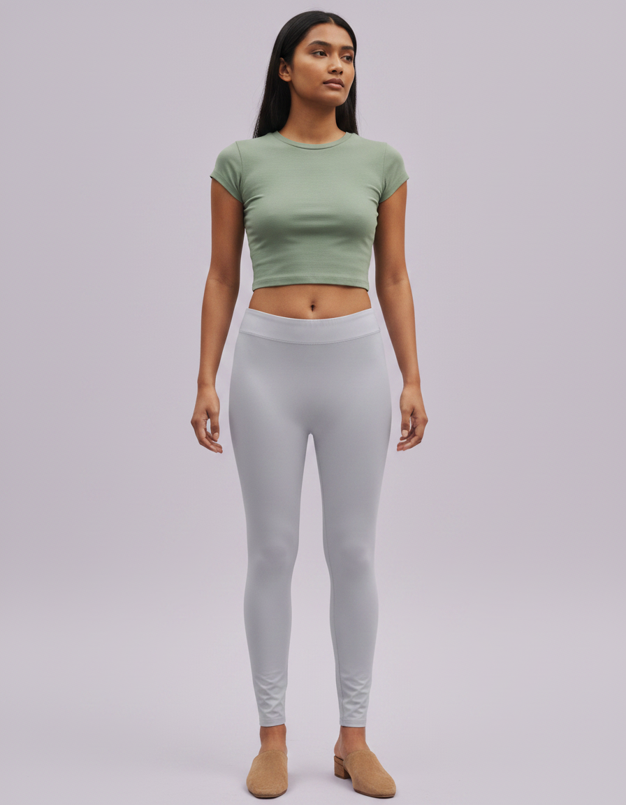 Full-Length Leggings in Lavender Gray