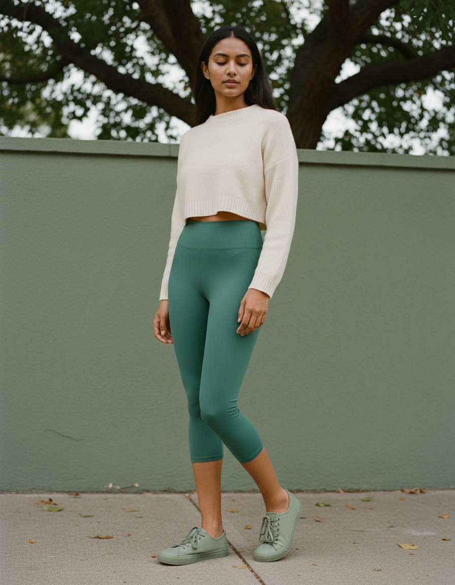 Capri-Yoga Leggings in Tourmaline