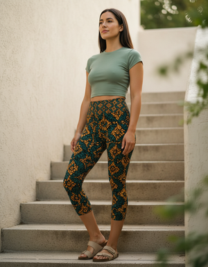 Citrus Orange Boca leggings