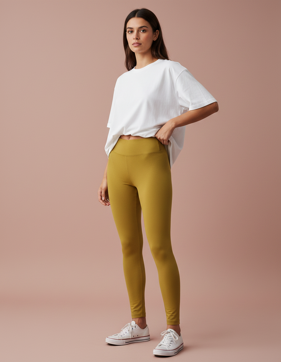 Full-Length Leggings in Gold