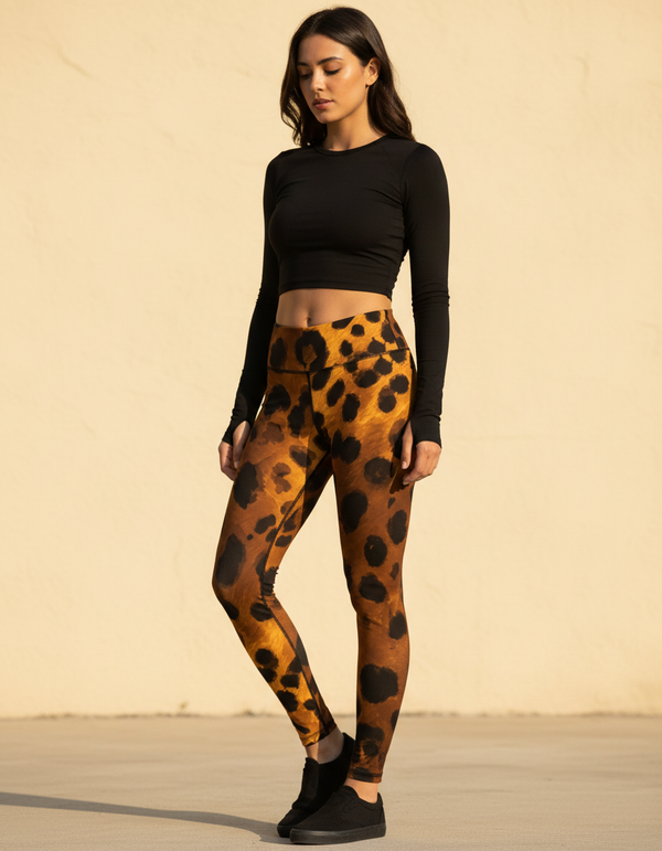 Leopard Print full-length leggings — Dripper
