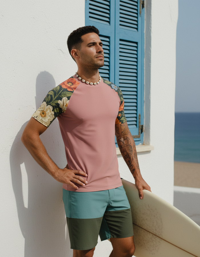 Rashguard — Men's Tea Rose Elysium