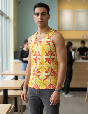 Men's Yellow Mizu tank tops