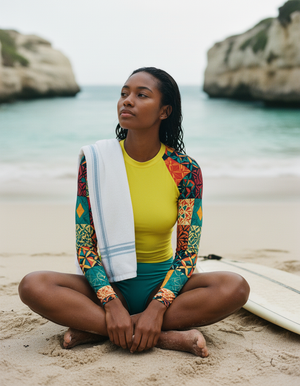 Women's Runway Chartreuse Pulse women's rashguards