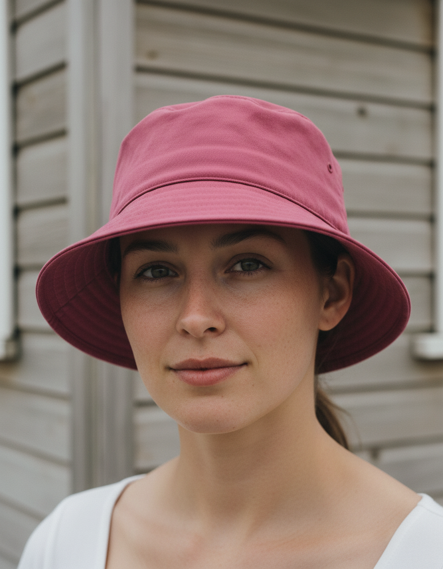 Bucket hat in Raspberry