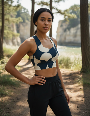 Mosaic longline sports bras