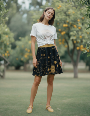 Celestial Atlas Skater Skirts skater skirt