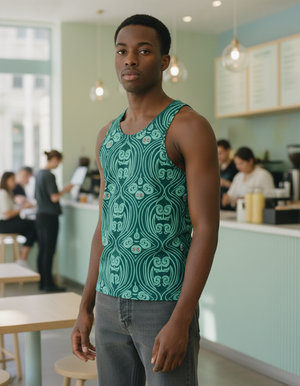 Men's Transformative Teal Sora men's tank tops