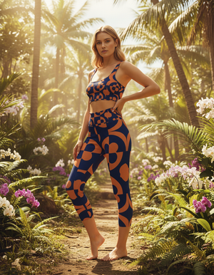 Kaleido Leggings Capri Yoga Leggings — Dripper