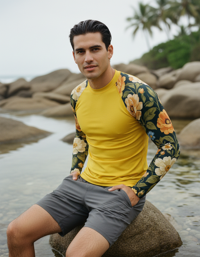 Rashguard — Men's Lemon Yellow Elysium