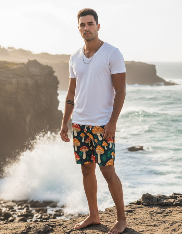 Men's Swim Trunks in Enoki