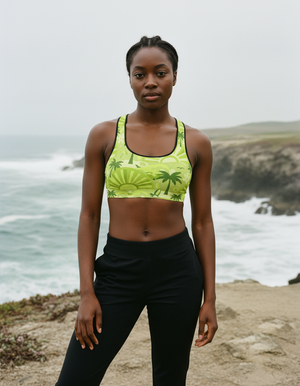Runway Chartreuse Dusk sports bras