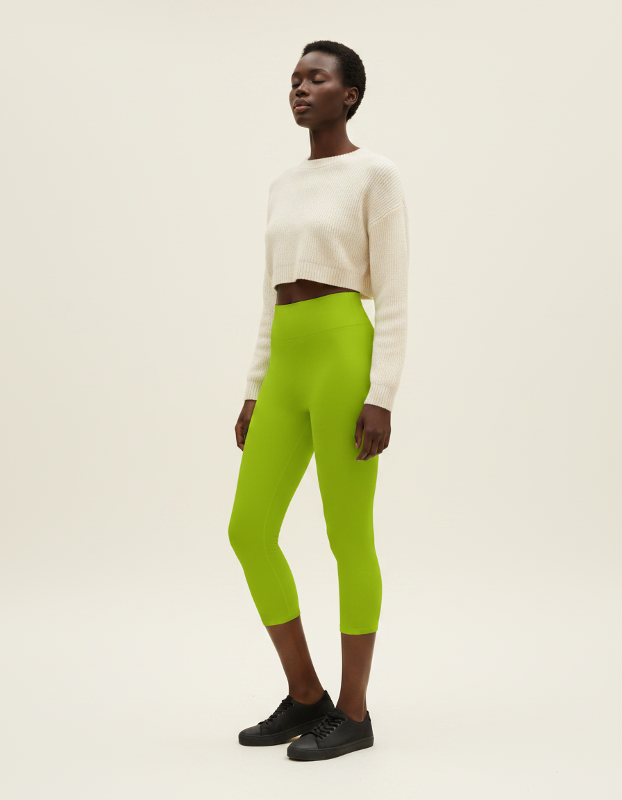 Capri-Yoga Leggings in Peridot