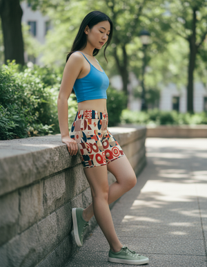 Fiery Red Form women's short shorts