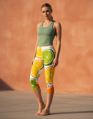 Citrus Mix Capri Leggings capri leggings