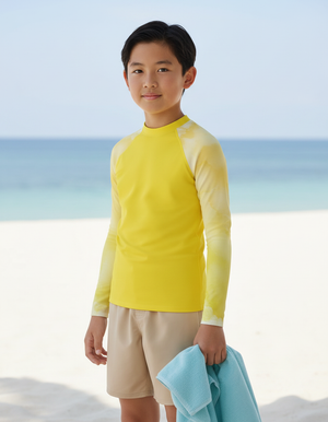 Yellow Mosaic Youth Rash Guard Youth Rash Guard — Dripper
