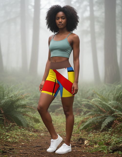 Ziggurat Yoga Shorts Yoga Shorts — Dripper