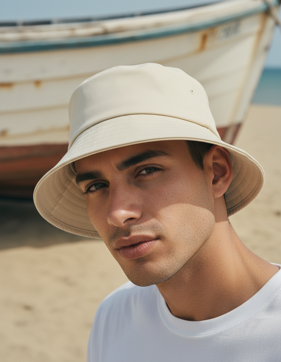 Bucket hat in Oyster